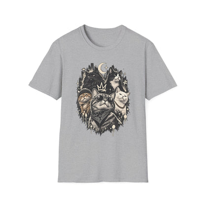 Celestial Moon & Stars Cat T-Shirt