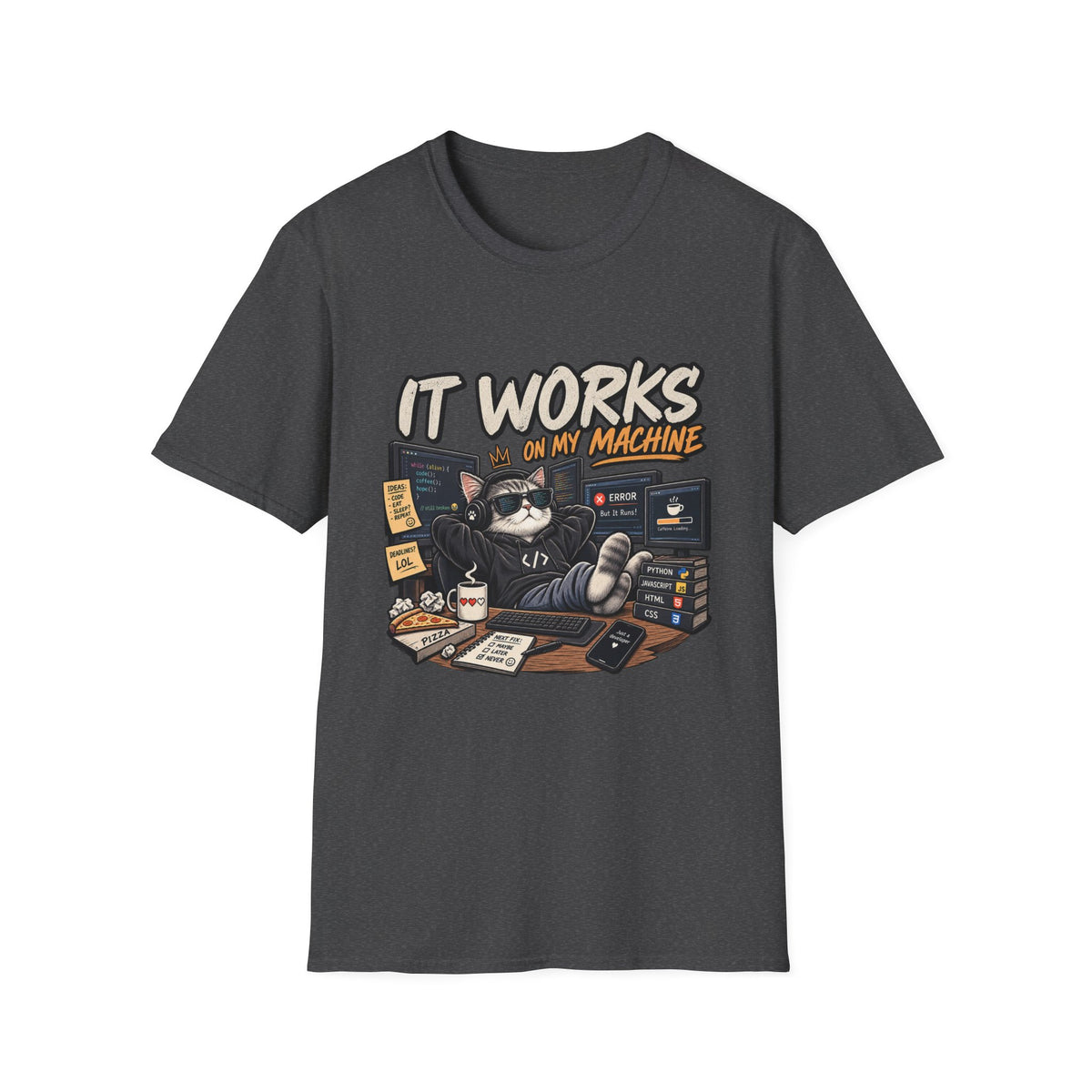 It Works on My Machine Cat T-Shirt