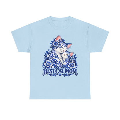 Best Cat Mom Floral T-Shirt
