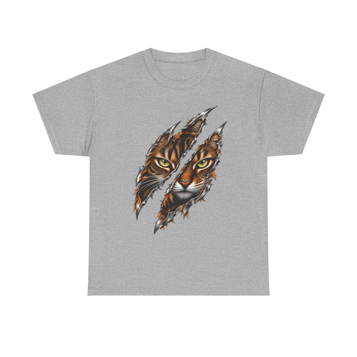 Fierce Tabby Grunge Cat T-Shirt