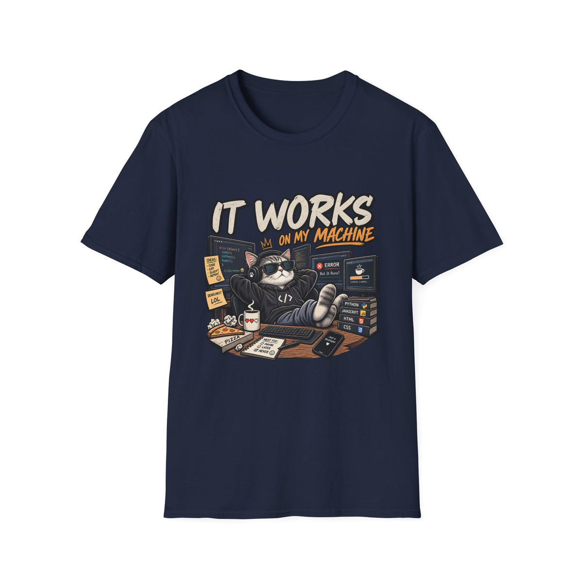 It Works on My Machine Cat T-Shirt