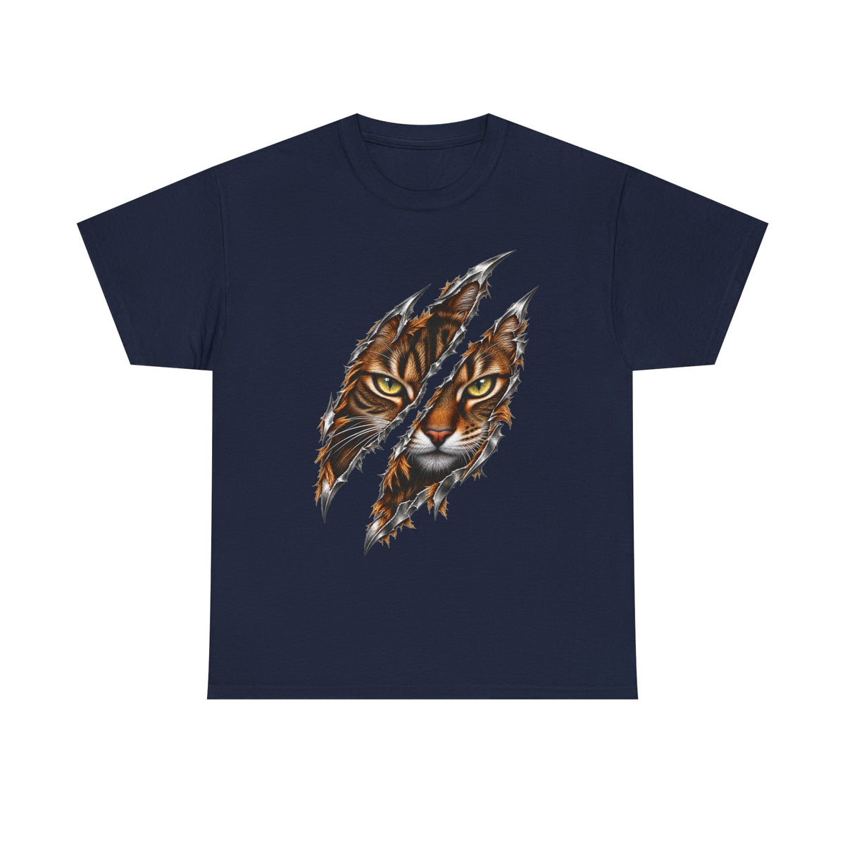 Fierce Tabby Grunge Cat T-Shirt