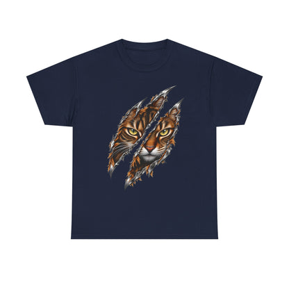 Fierce Tabby Grunge Cat T-Shirt