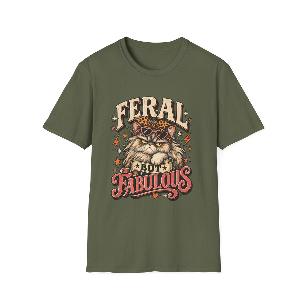 Feral But Fabulous Cat T-Shirt
