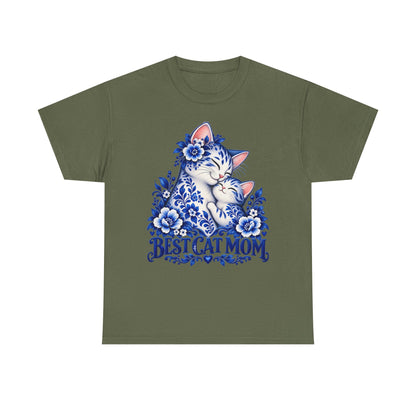 Best Cat Mom Floral T-Shirt