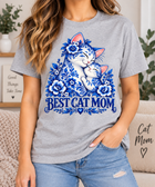 Best Cat Mom Floral T-Shirt