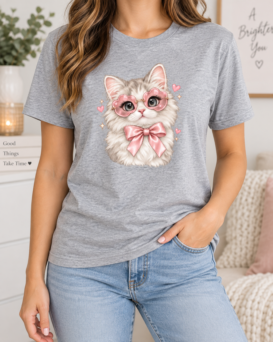 Pink Kawaii Kitten T-Shirt