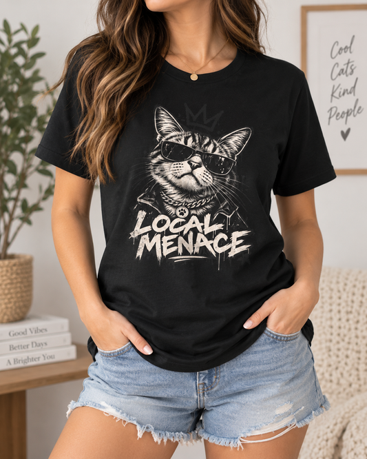 Local Menace Cat T-Shirt