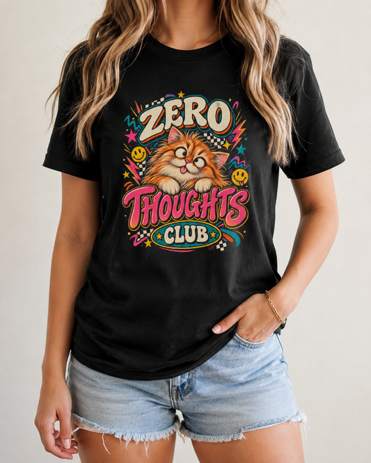 Zero Thoughts Club Cat T-Shirt