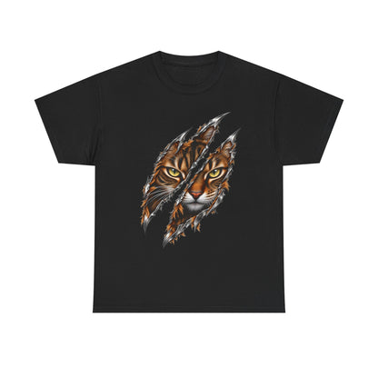 Fierce Tabby Grunge Cat T-Shirt