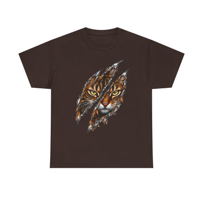 Fierce Tabby Grunge Cat T-Shirt