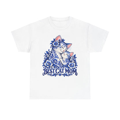 Best Cat Mom Floral T-Shirt