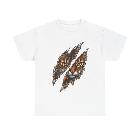 Fierce Tabby Grunge Cat T-Shirt